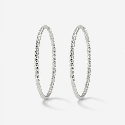 Twisted Hoops Extra Large Silber