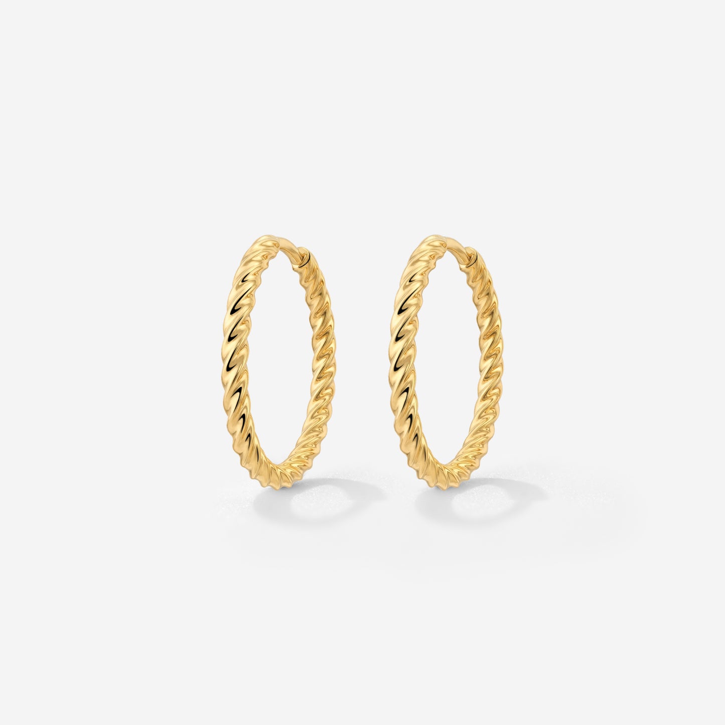 Twisted Hoops Medium Gold