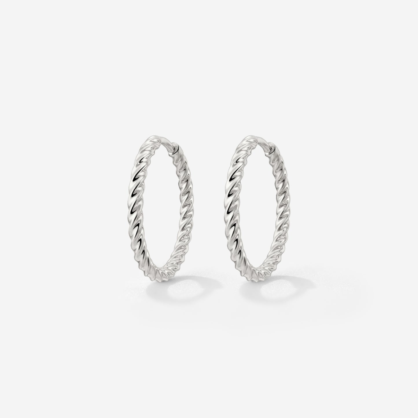 Twisted Hoops Medium Silber