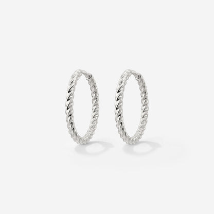 Twisted Hoops Medium Silber
