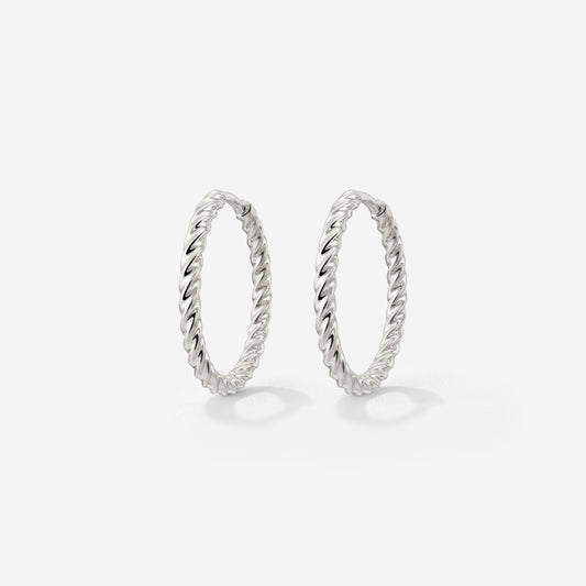 Twisted Hoops Medium Silber