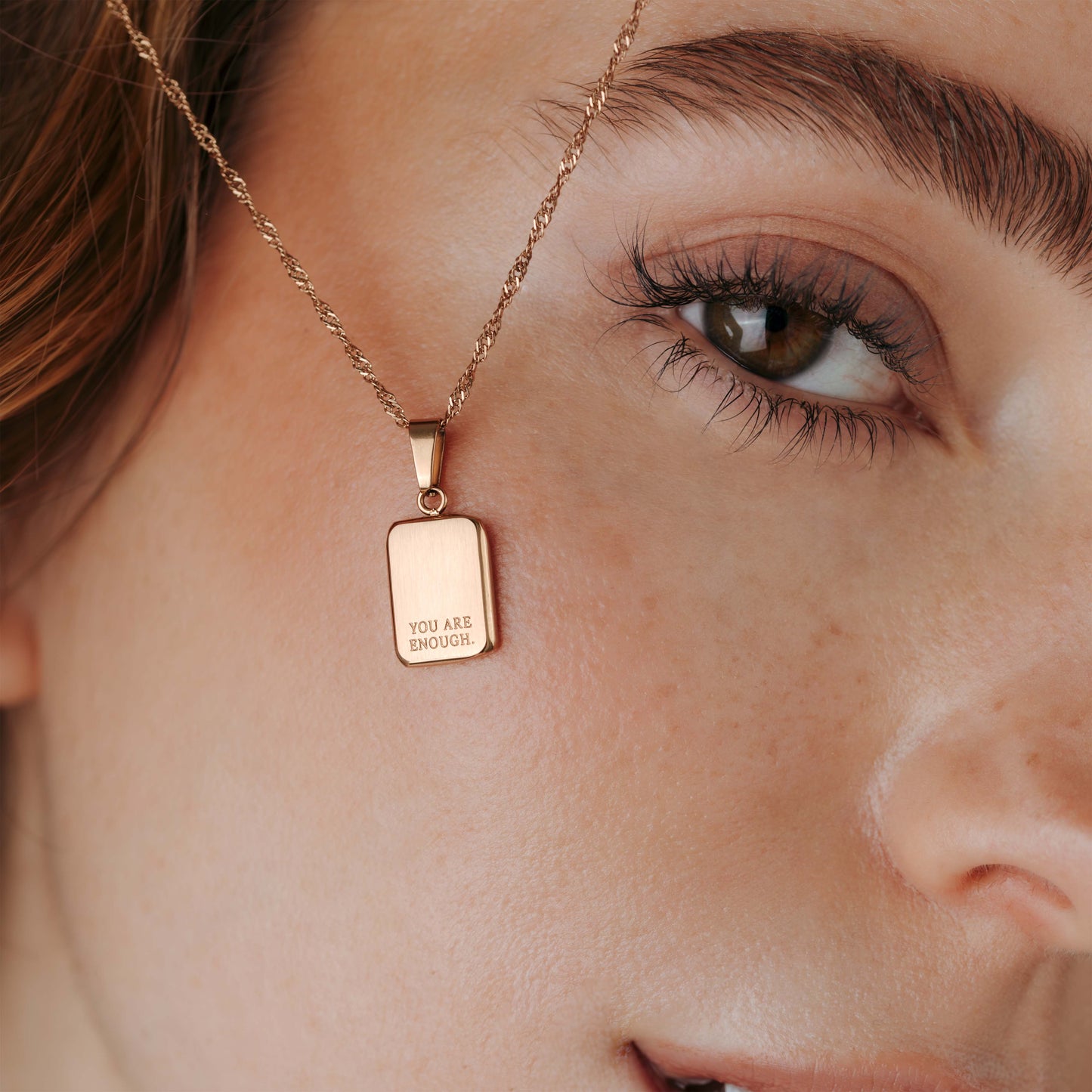 You are enough Necklace Roségold