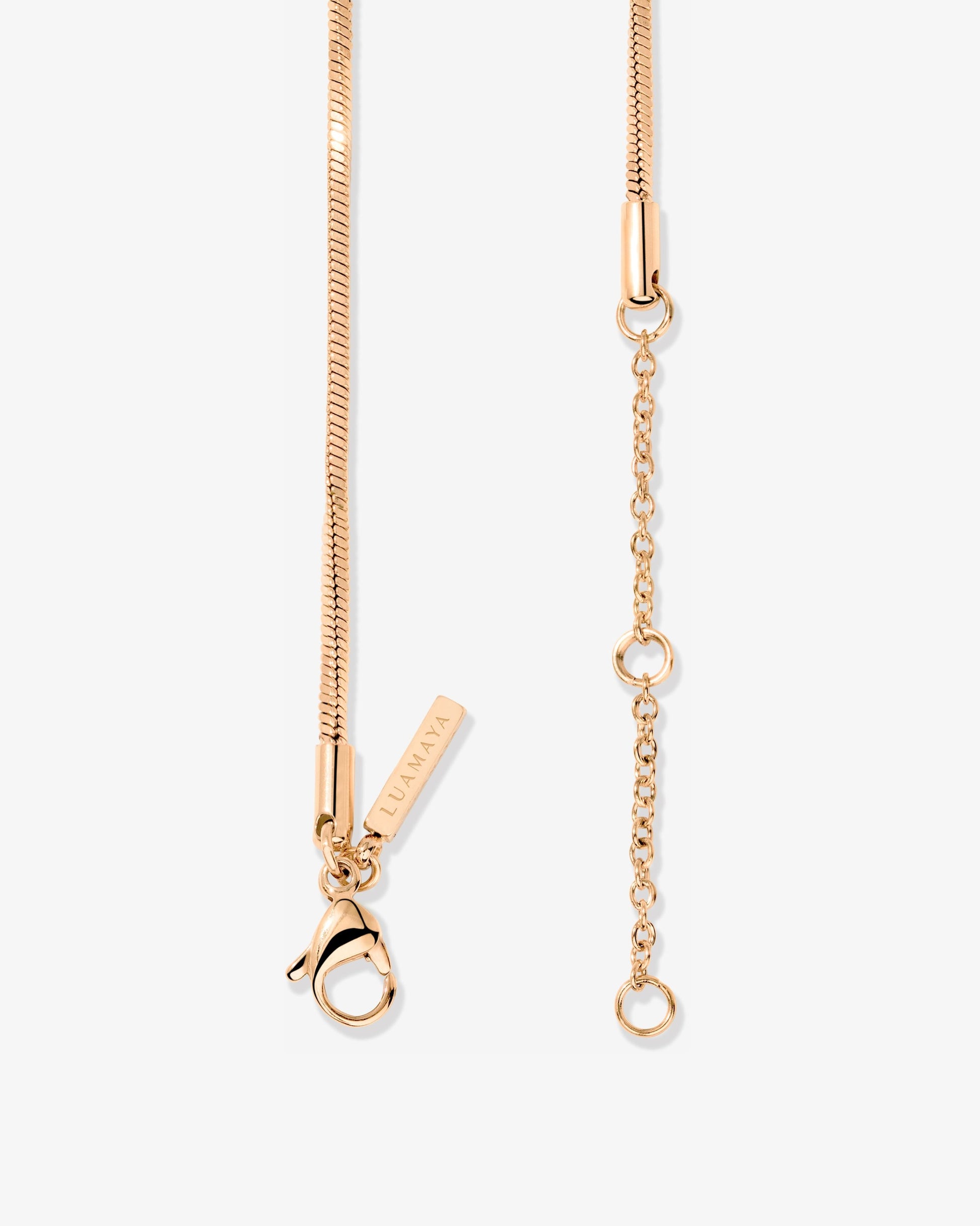 Squared Snake Chain Necklace Roségold