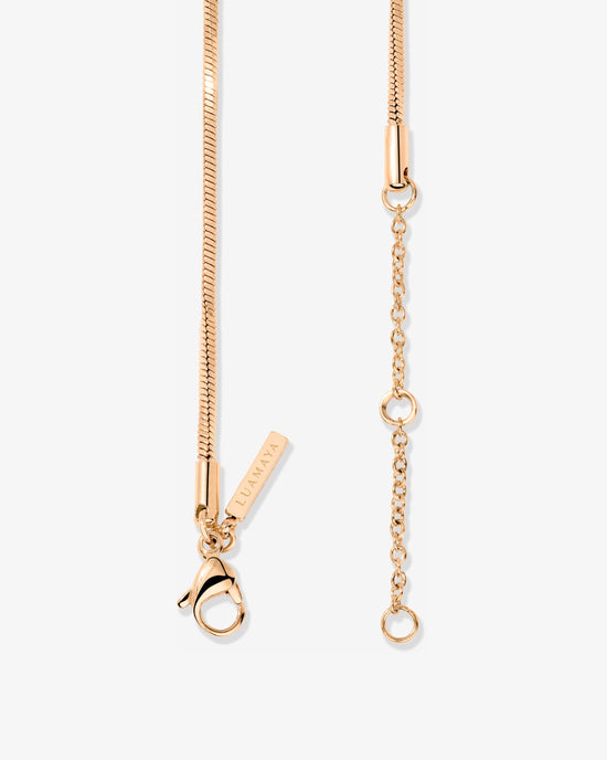 Squared Snake Chain Necklace Roségold