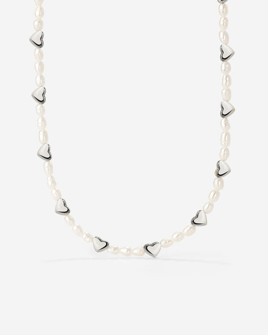 Love Pearls Necklace Silber