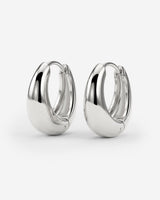 Gilded Curve Hoops Silber