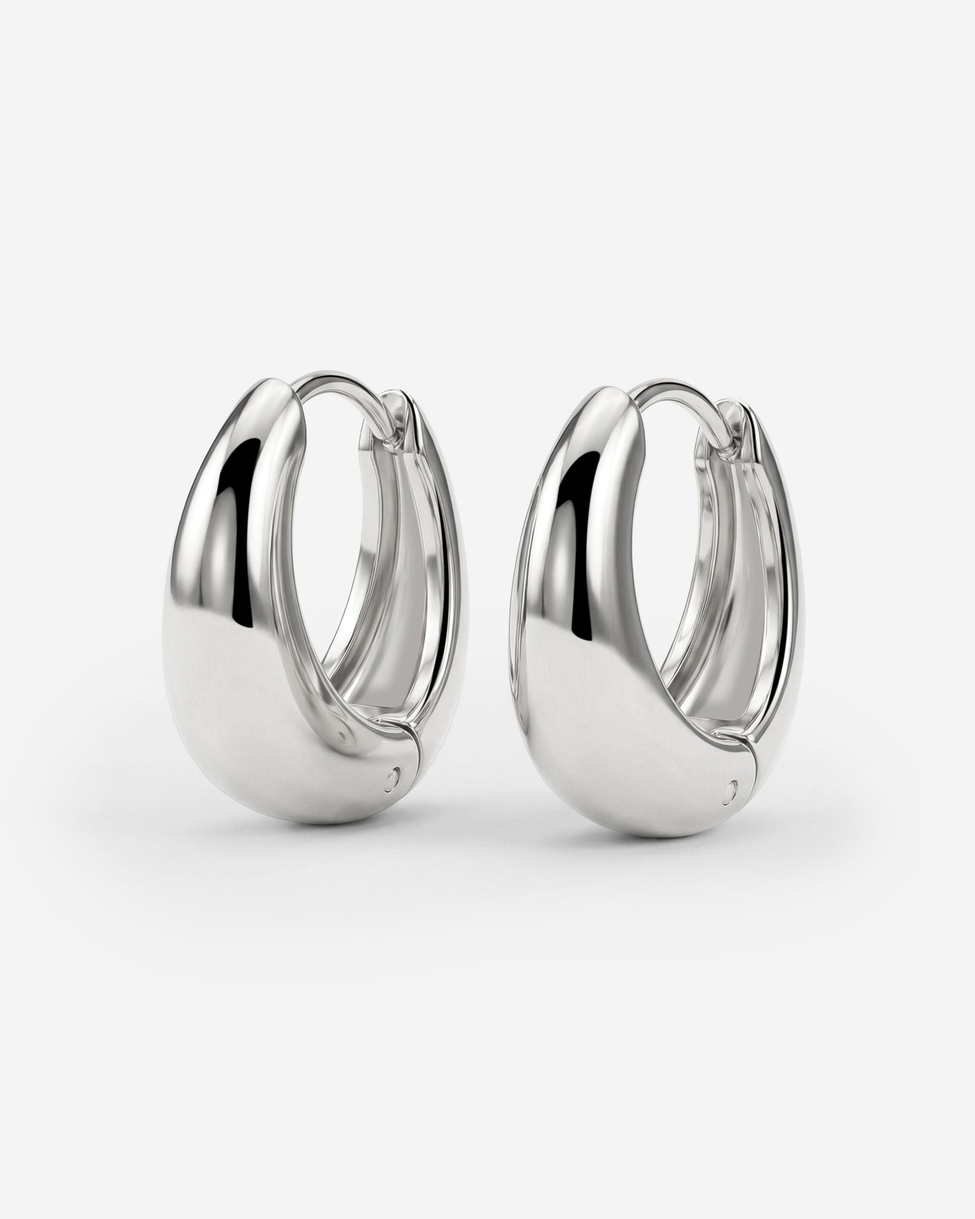 Gilded Curve Hoops Silber
