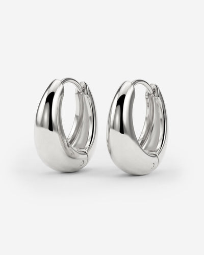 Gilded Curve Hoops Silber