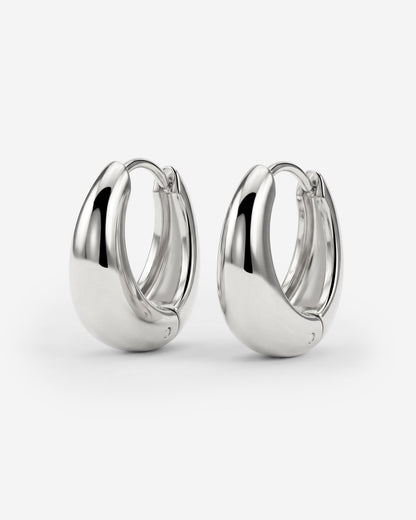 Gilded Curve Hoops Silber