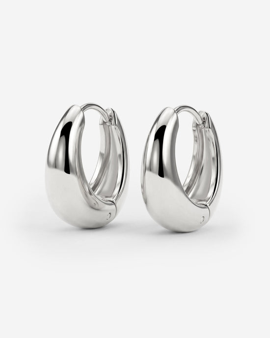 Gilded Curve Hoops Silber