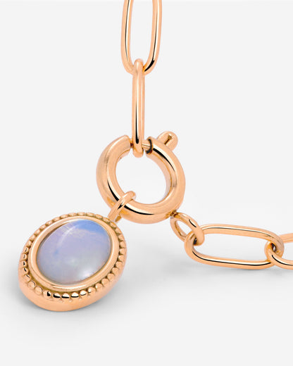 Opaline Oval Links Necklace Set Roségold