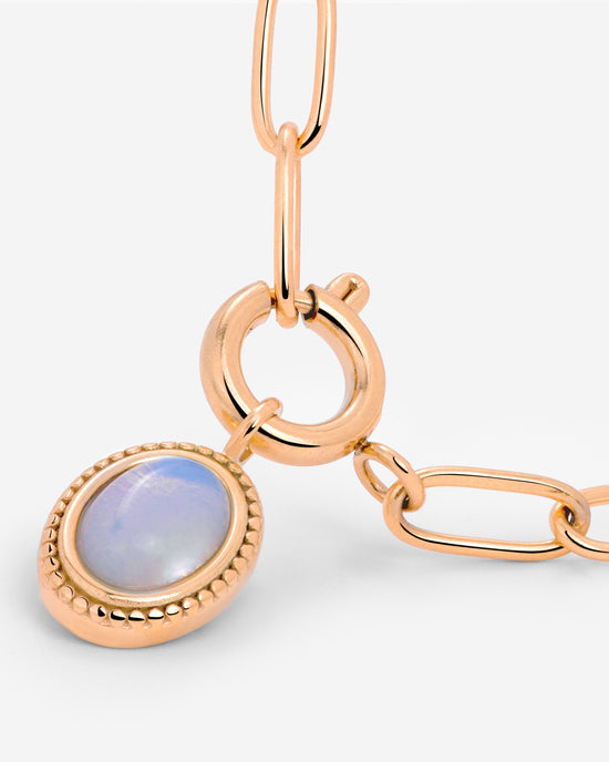 Opaline Oval Links Necklace Set Roségold