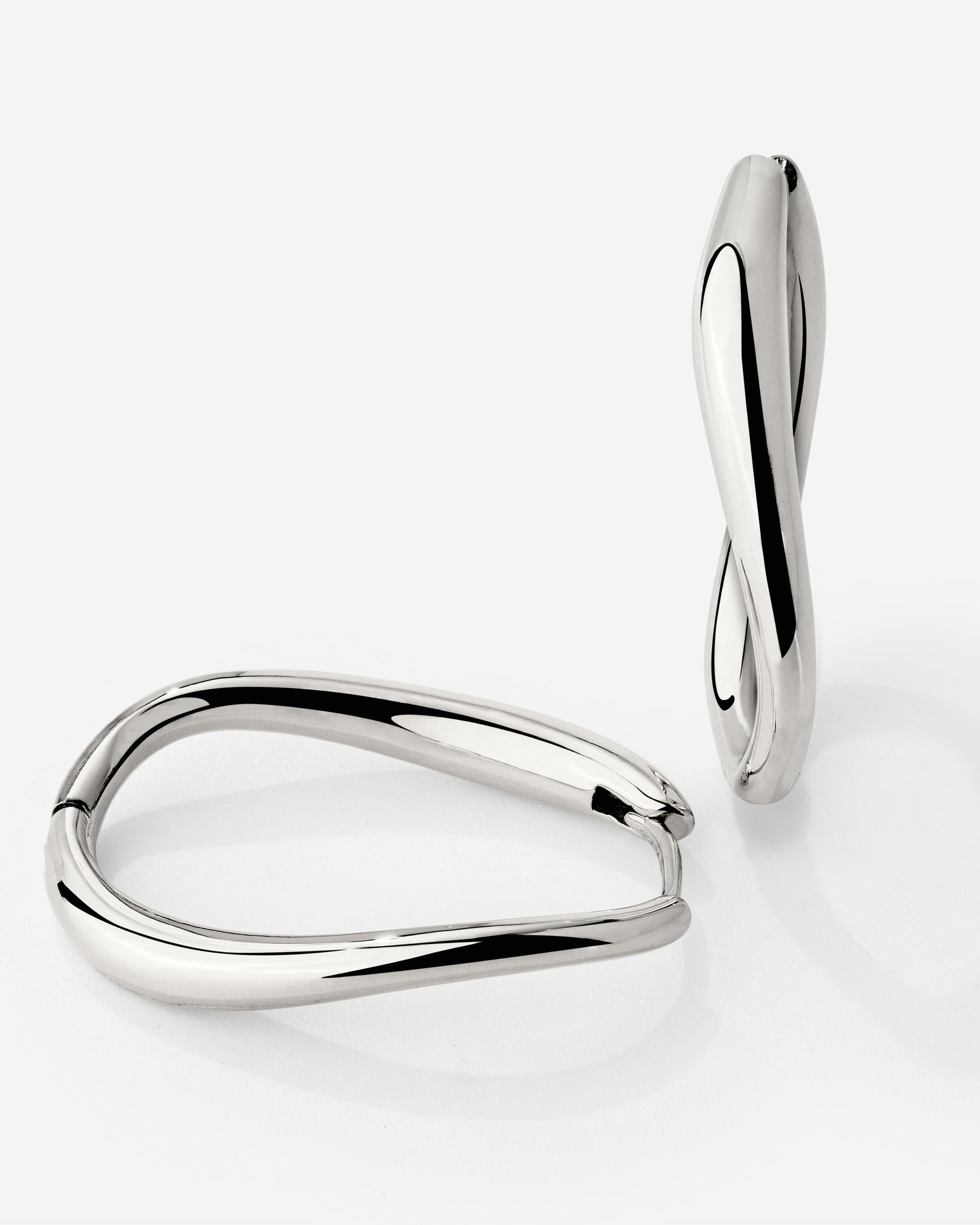 Timeless Oval Hoops Silber