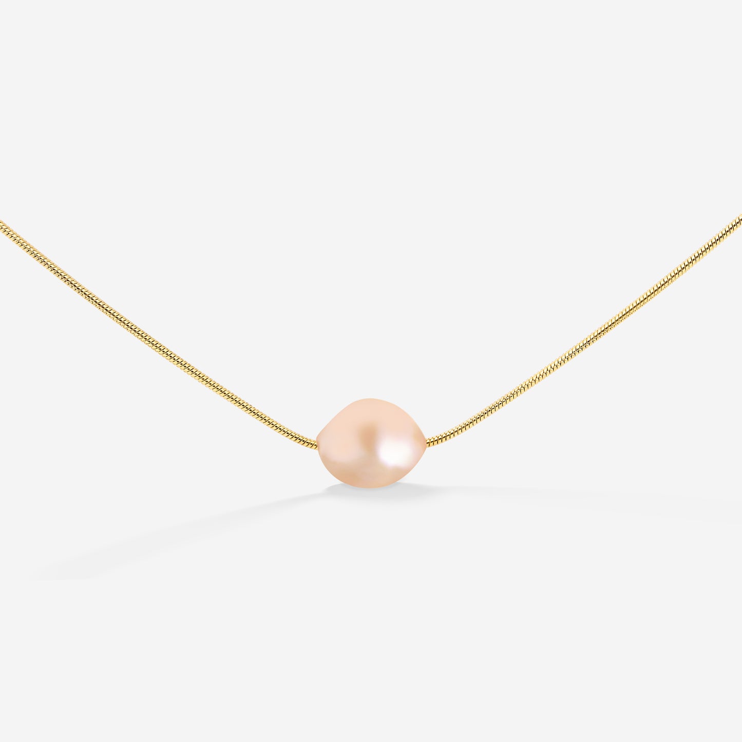 Blush Pearl Necklace Gold