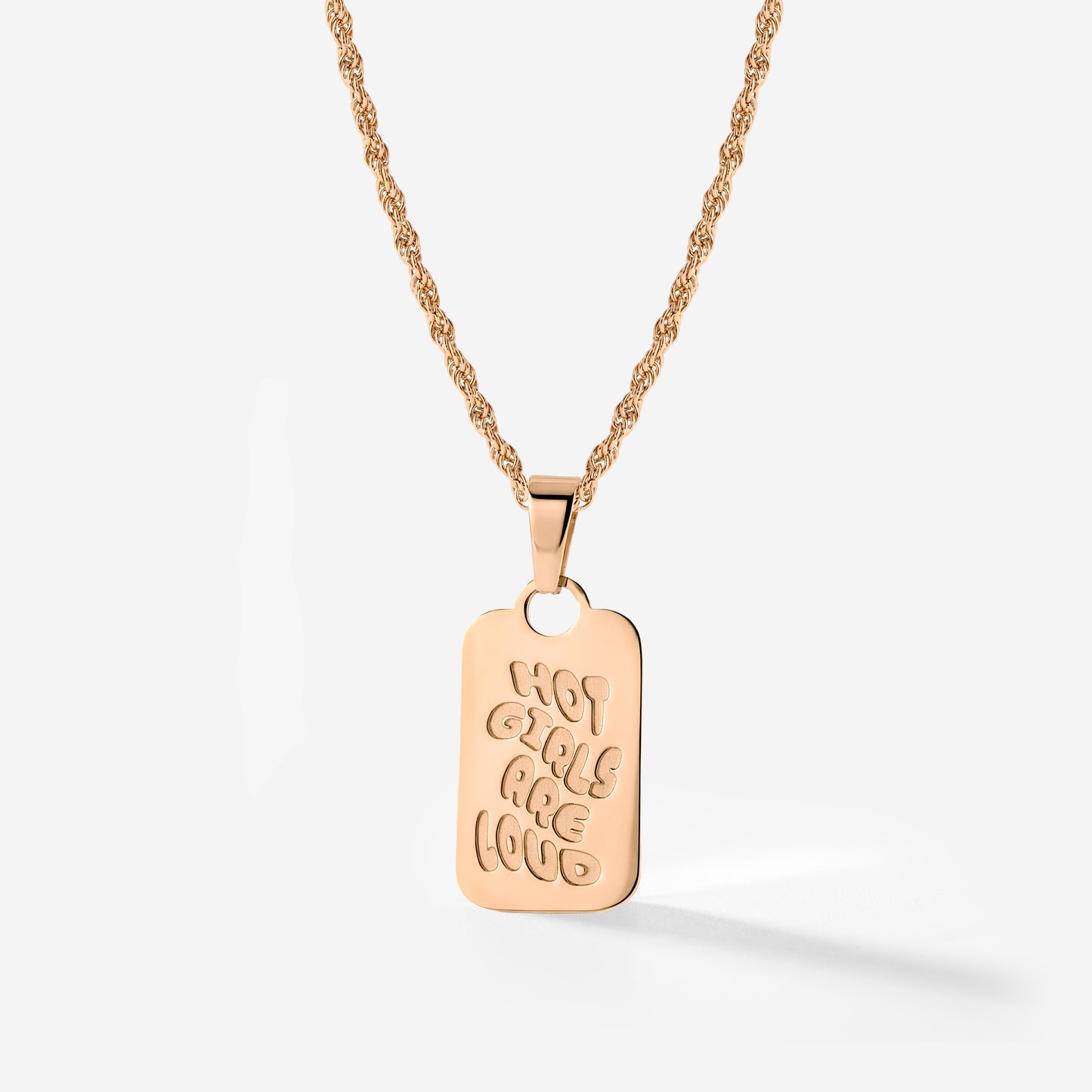 Hot girls are loud Necklace Roségold