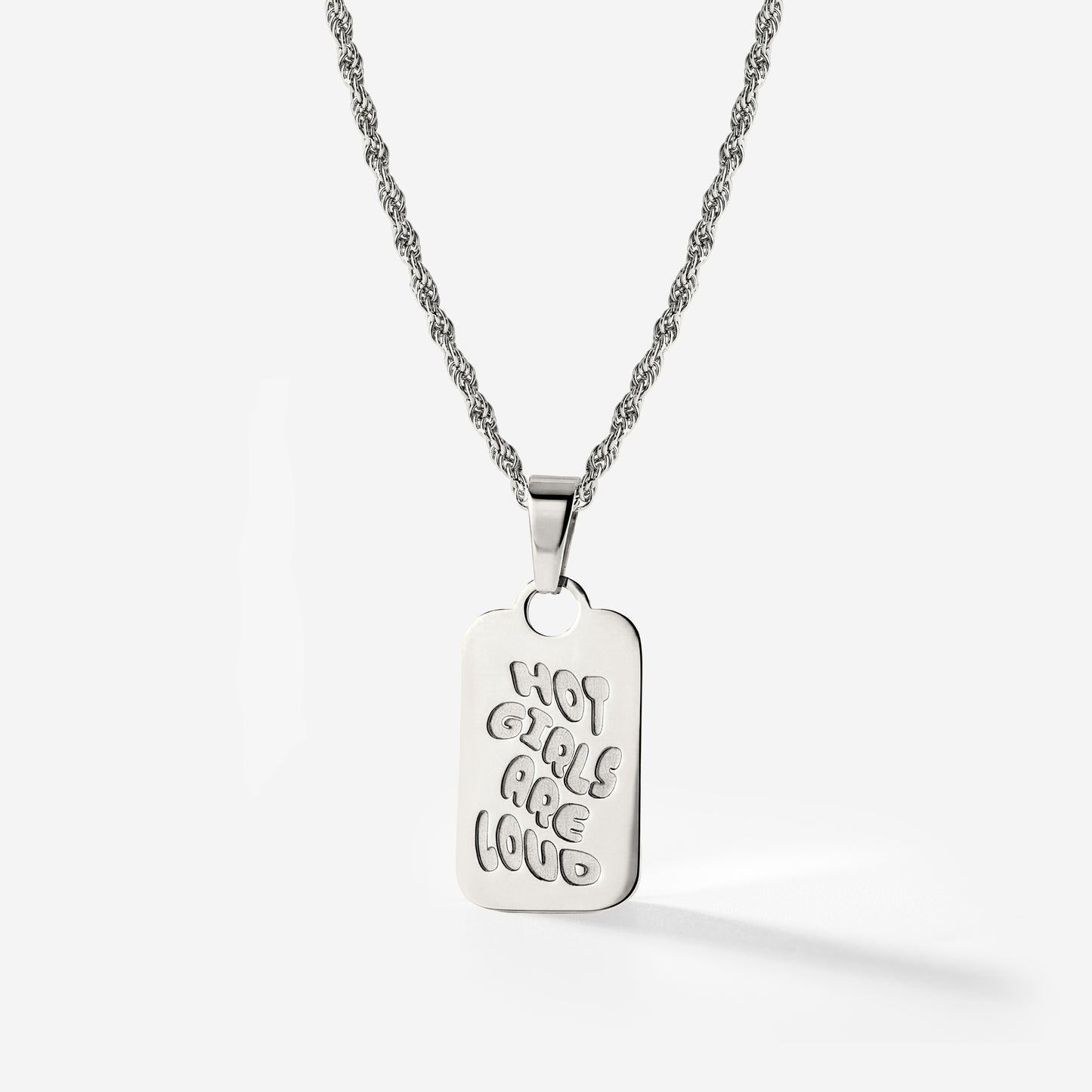 Hot girls are loud Necklace Silber