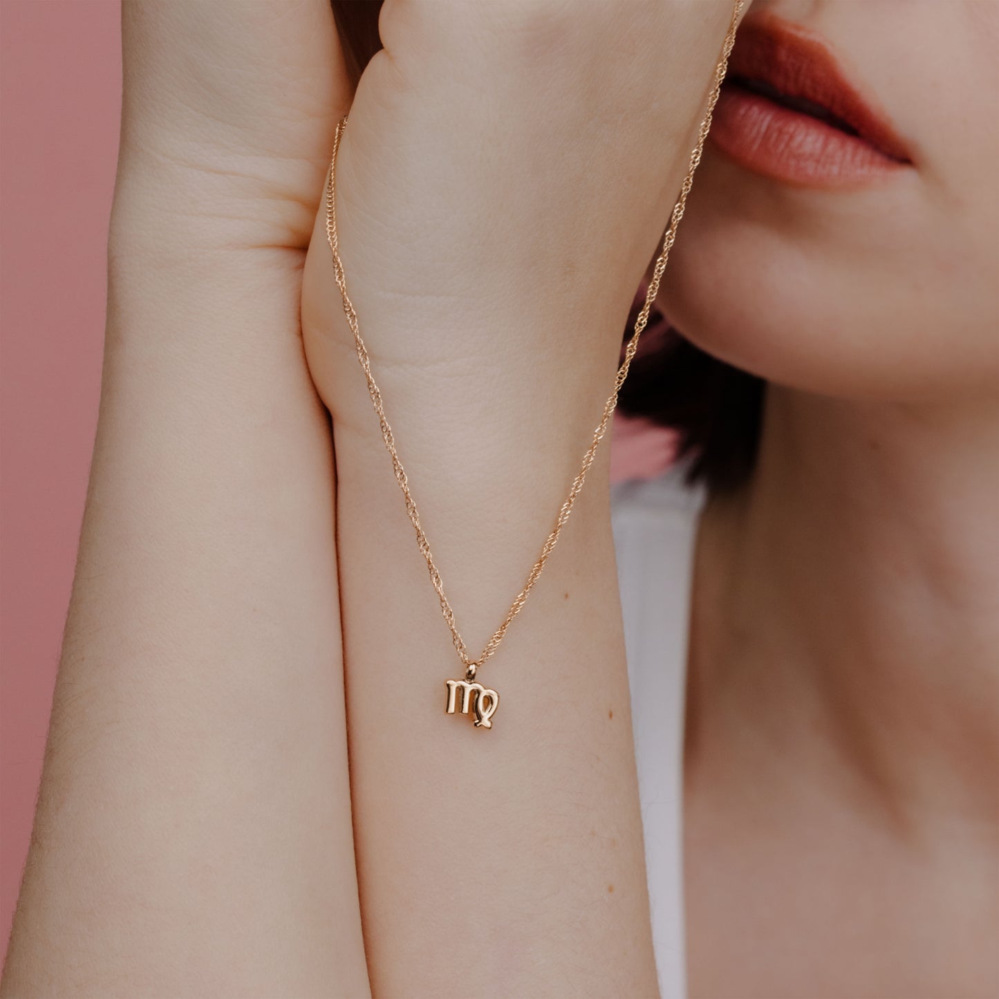 Virgo Bubble Necklace Roségold