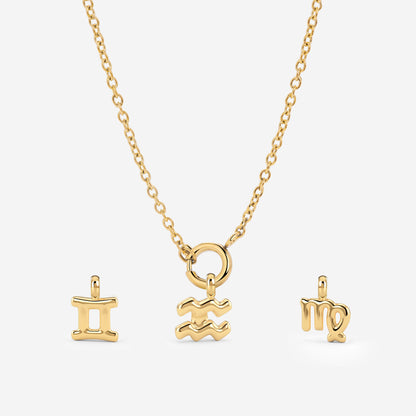 Classic Chain Charm Necklace Set