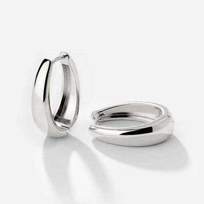 Seeker Hoops Medium Silber