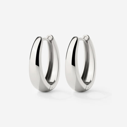 Seeker Hoops Medium Silber