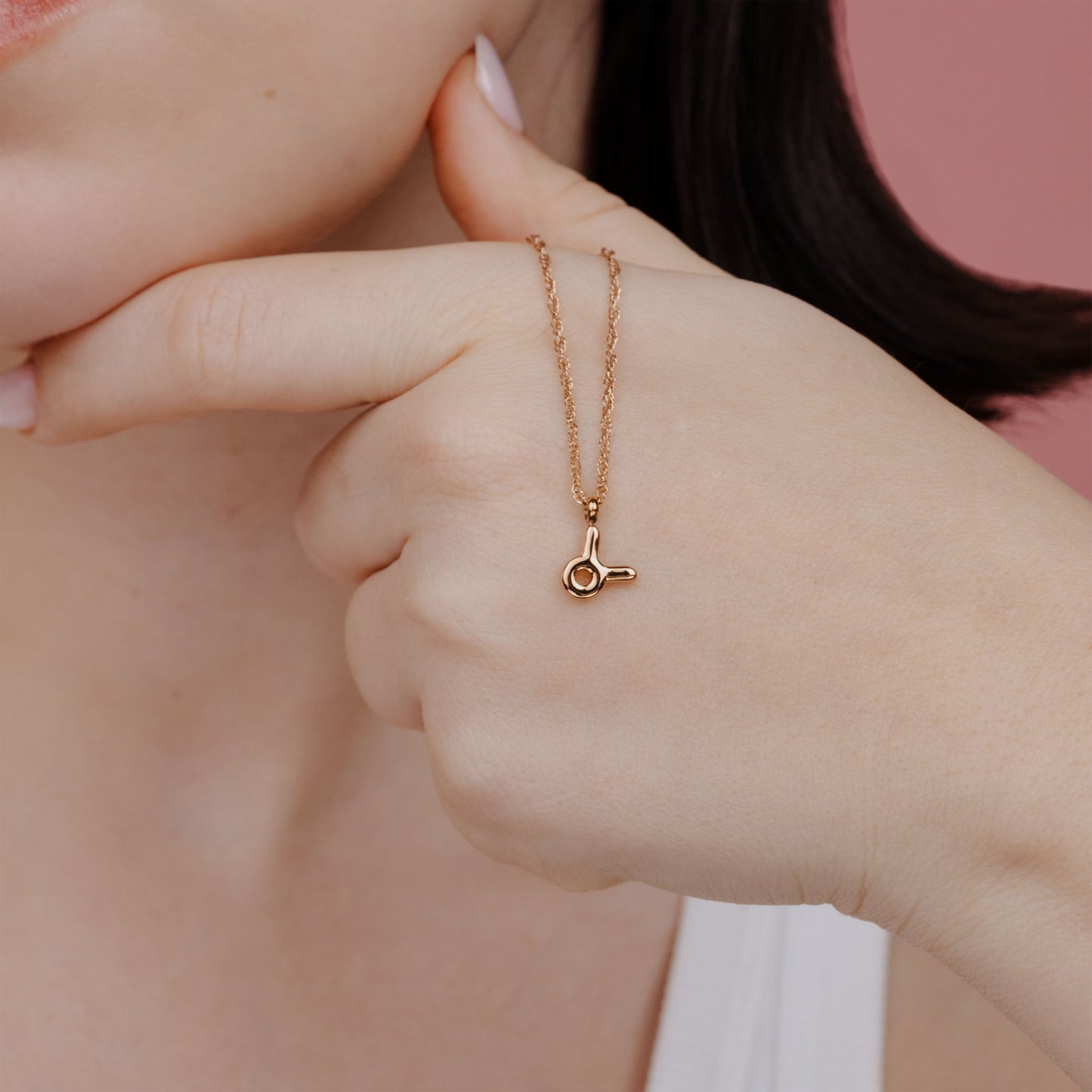Taurus Bubble Necklace Roségold