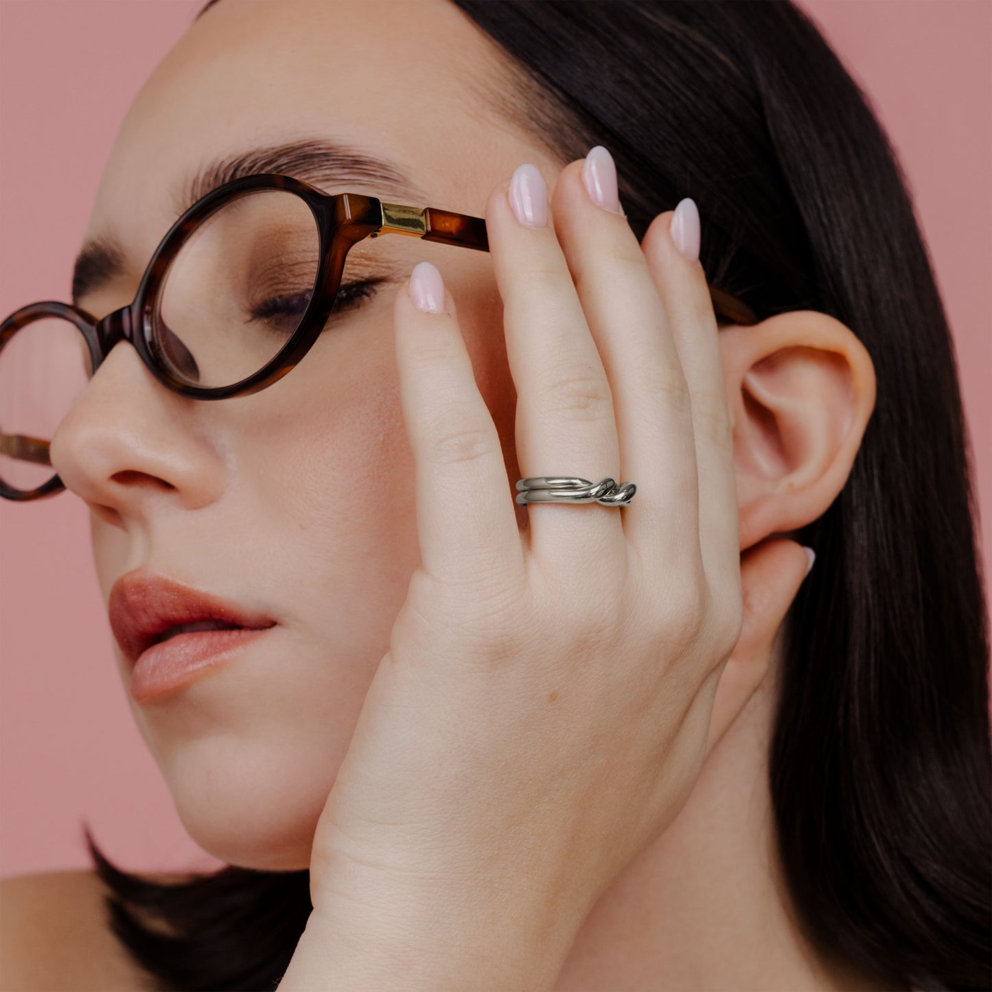 Twinsies Ring Silber