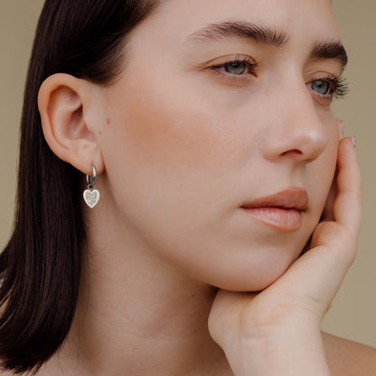 More Self-Love Hoop Set Small Silber