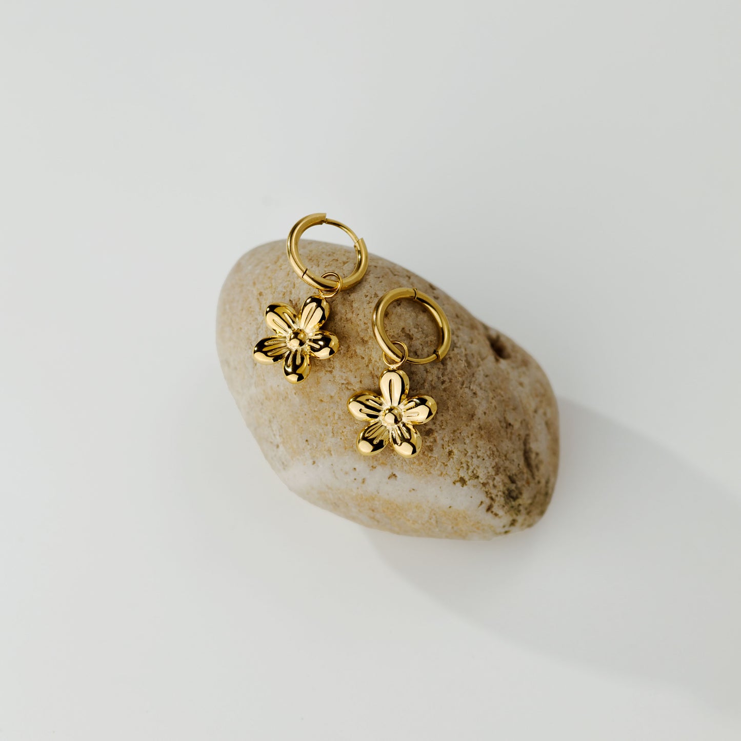 Blossom Hoop Set Small Gold