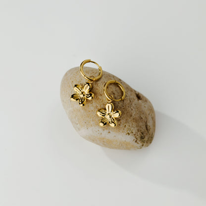 Blossom Hoop Set Small Gold