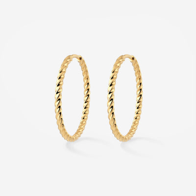 Twisted Hoops Large Gold