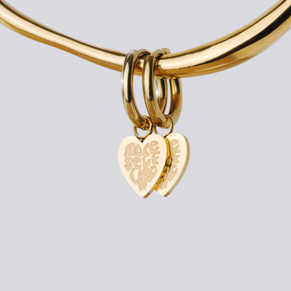 More Self-Love Hoop Set Small Silber