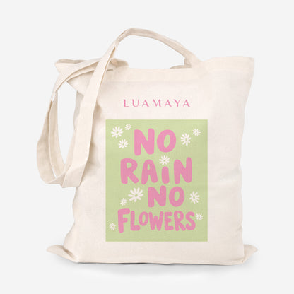 FREE Jutetasche no rain no flowers