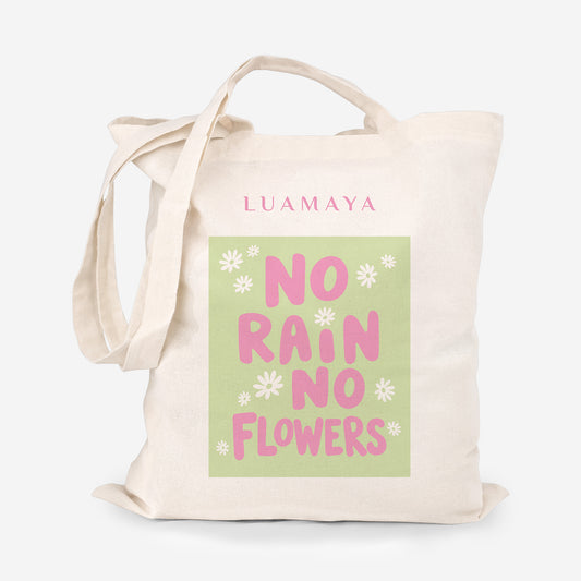FREE Jutetasche no rain no flowers