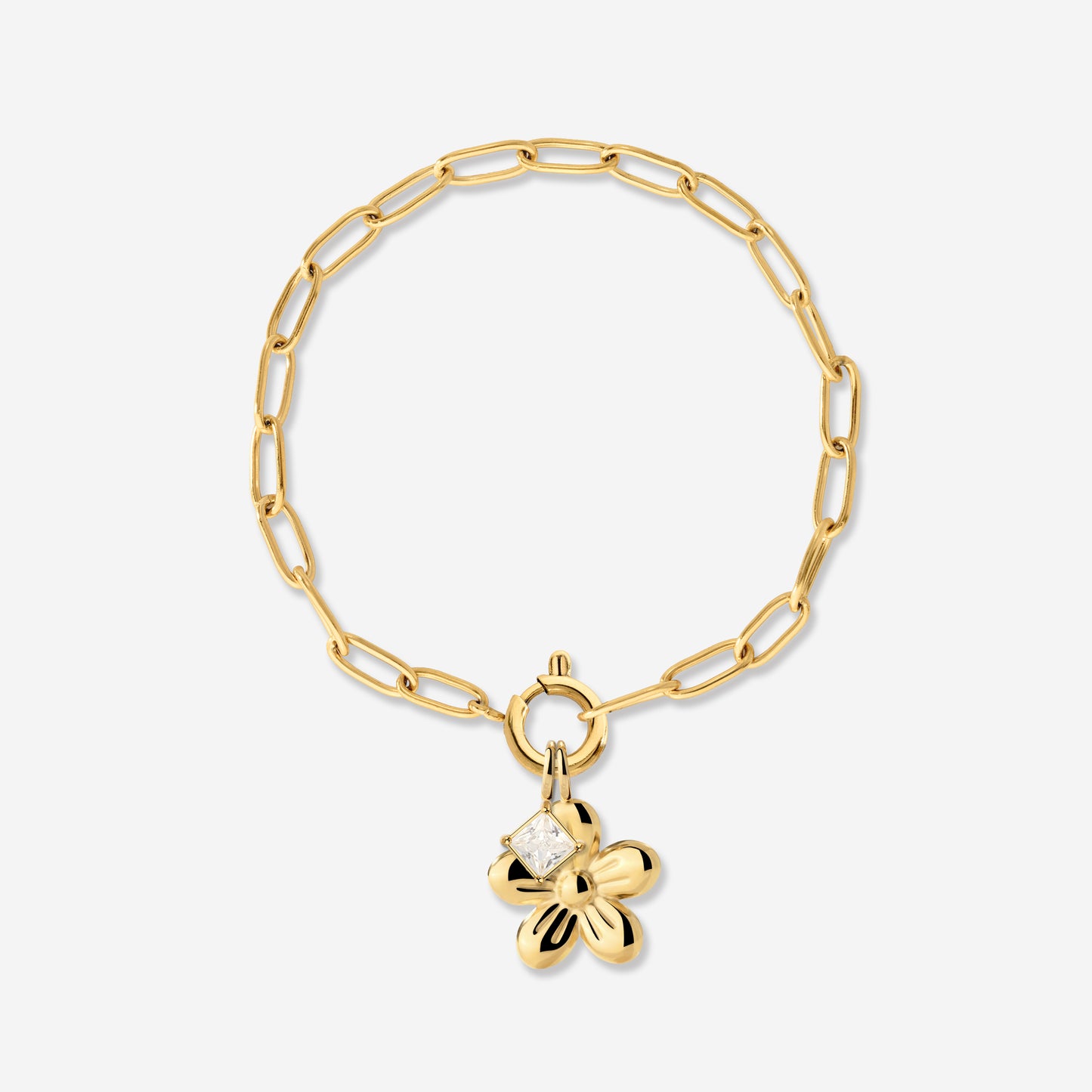 Oval Links Charm Bracelet Set