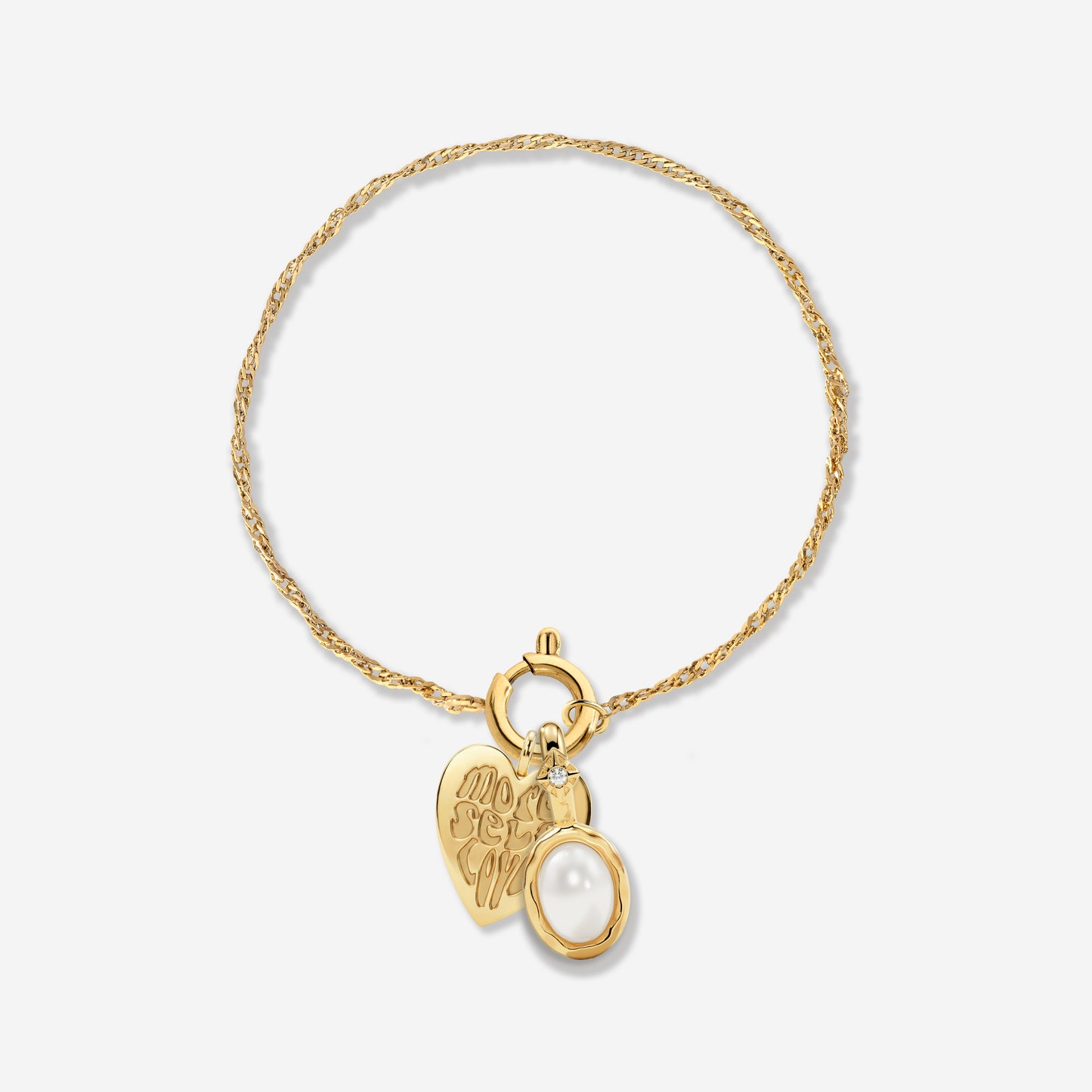 Singapore Chain Charm Bracelet Set