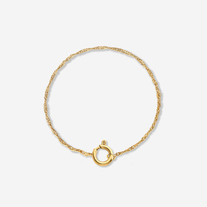 Singapore Chain Charm Bracelet Gold