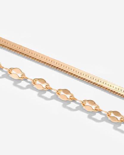 Aligned Double Necklace