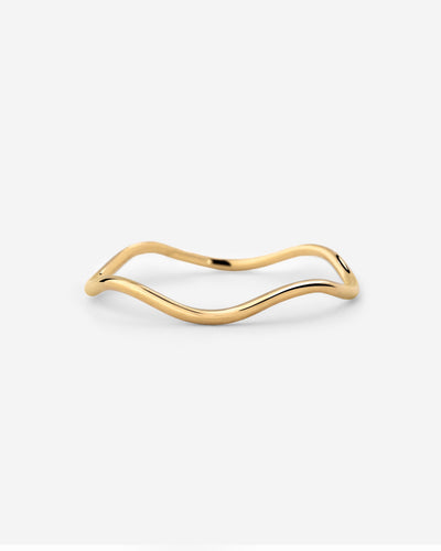 Slim Wave Ring Gold