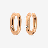 Sparkle Oval Hoops Medium Roségold