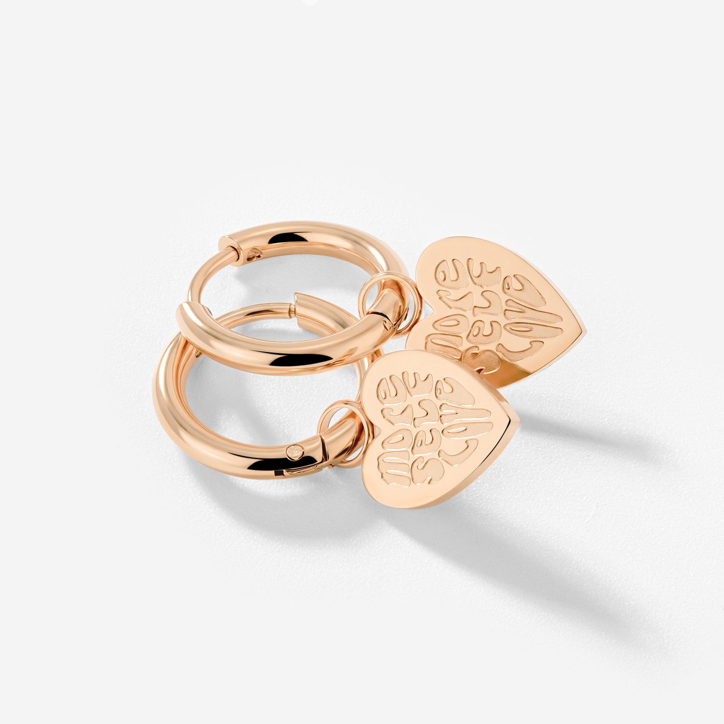 More Self-Love Hoop Set Small Roségold