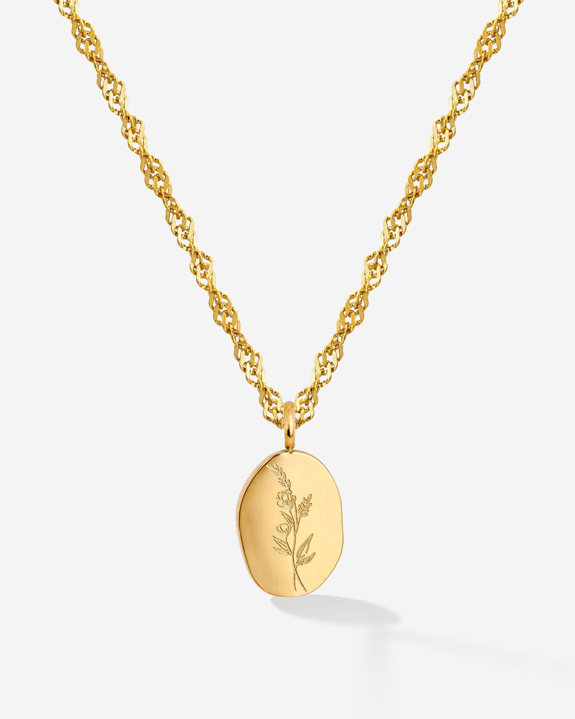 Bouquet Coin Necklace Gold