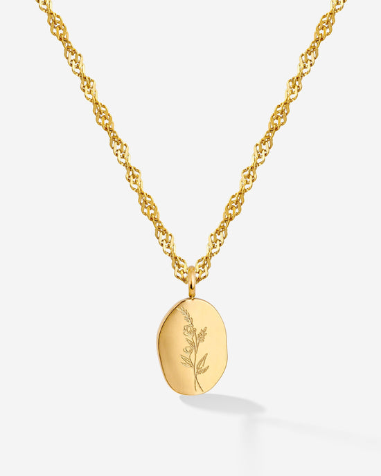 Bouquet Coin Necklace Gold