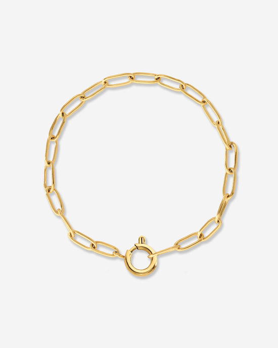 Oval Links Charm Bracelet Gold