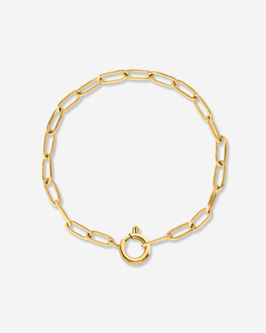 Oval Links Charm Bracelet Gold