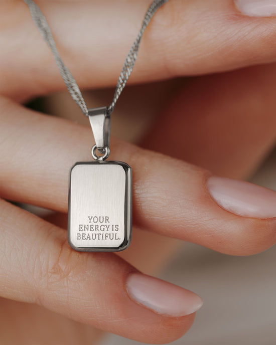 Your energy is beautiful Necklace Silber