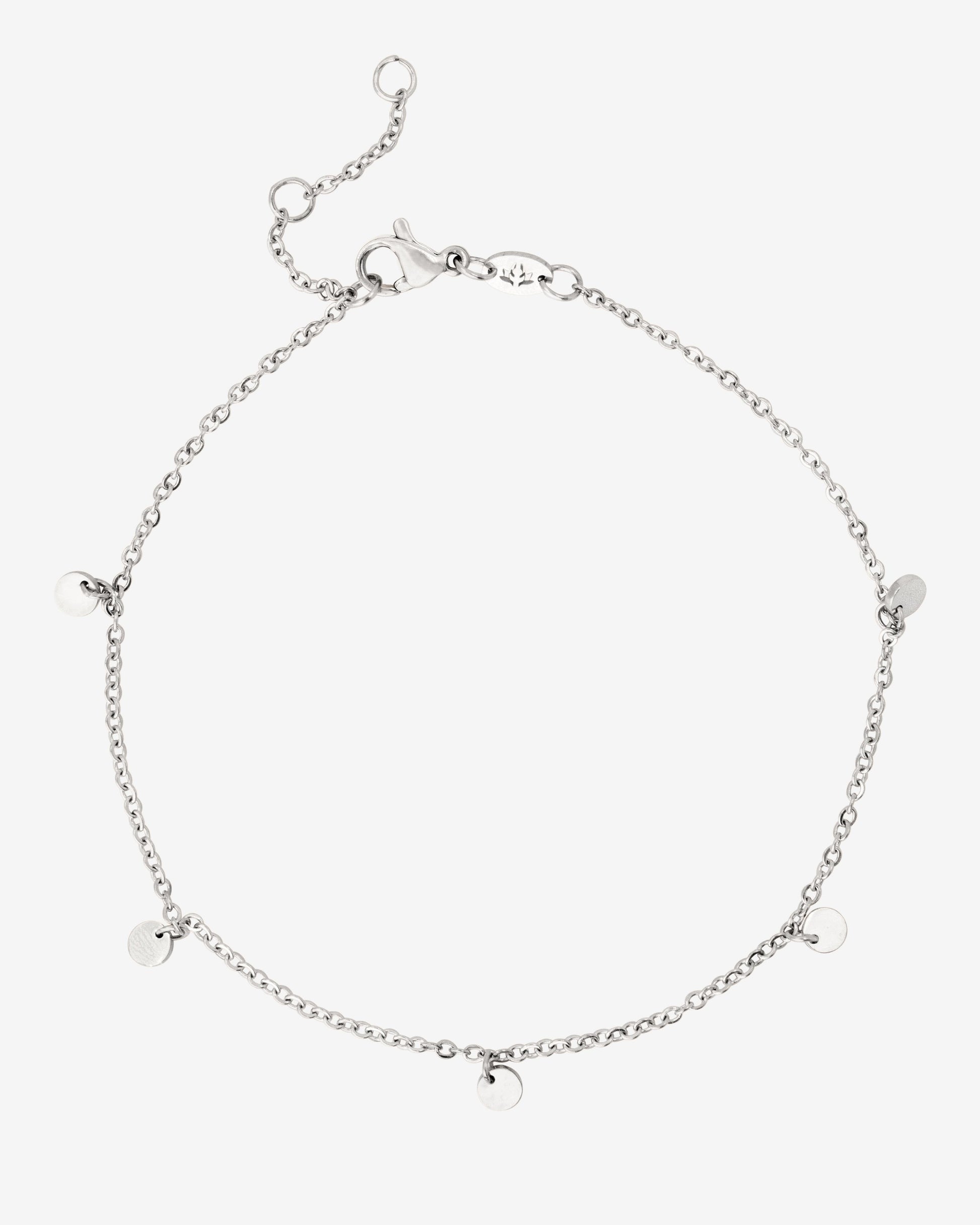 Tiny Coin Anklet Silber