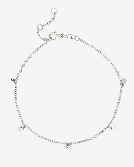 Tiny Coin Anklet Silber
