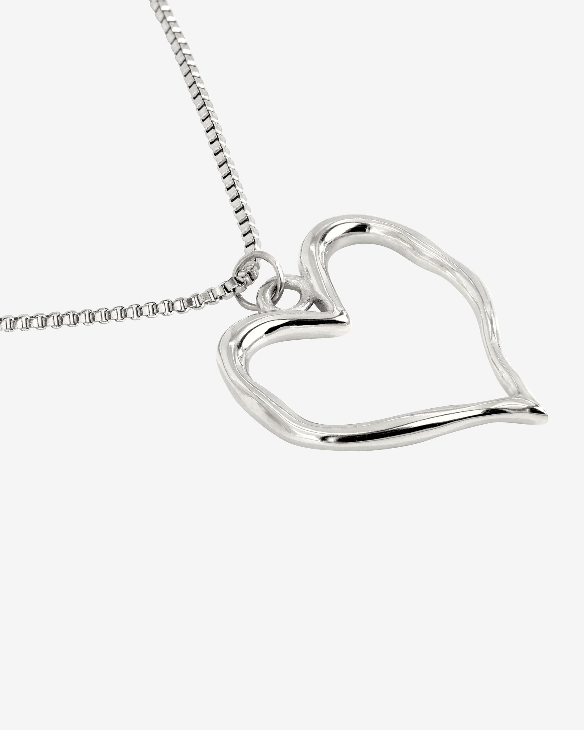 Melting Heart Necklace Silber