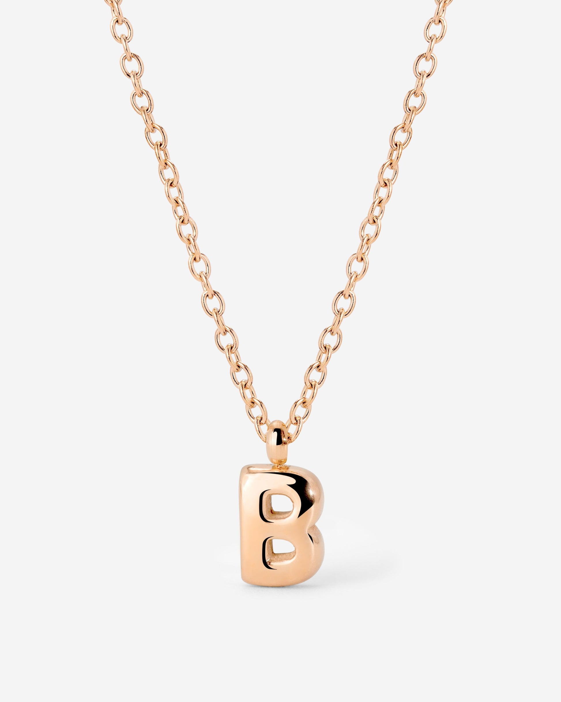 Bubble Letter Necklace Roségold