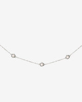 Flower 'n' Beads Necklace Silber